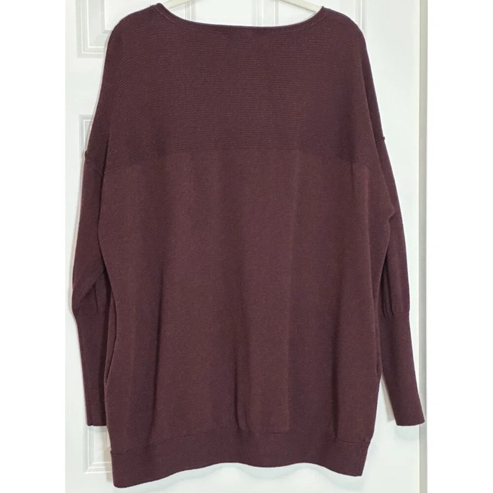 Victoria’s Secret Cashmere Blend Oversized Sweater XL Burgundy Y2K Cozy Soft - Picture 2 of 8